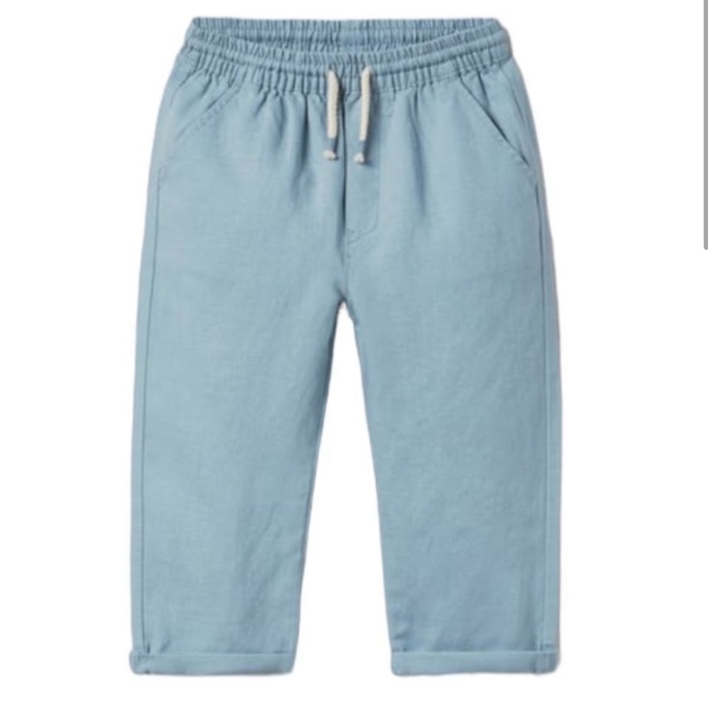 Zara Toddler Linen Pants Size 2-3 Years Blue